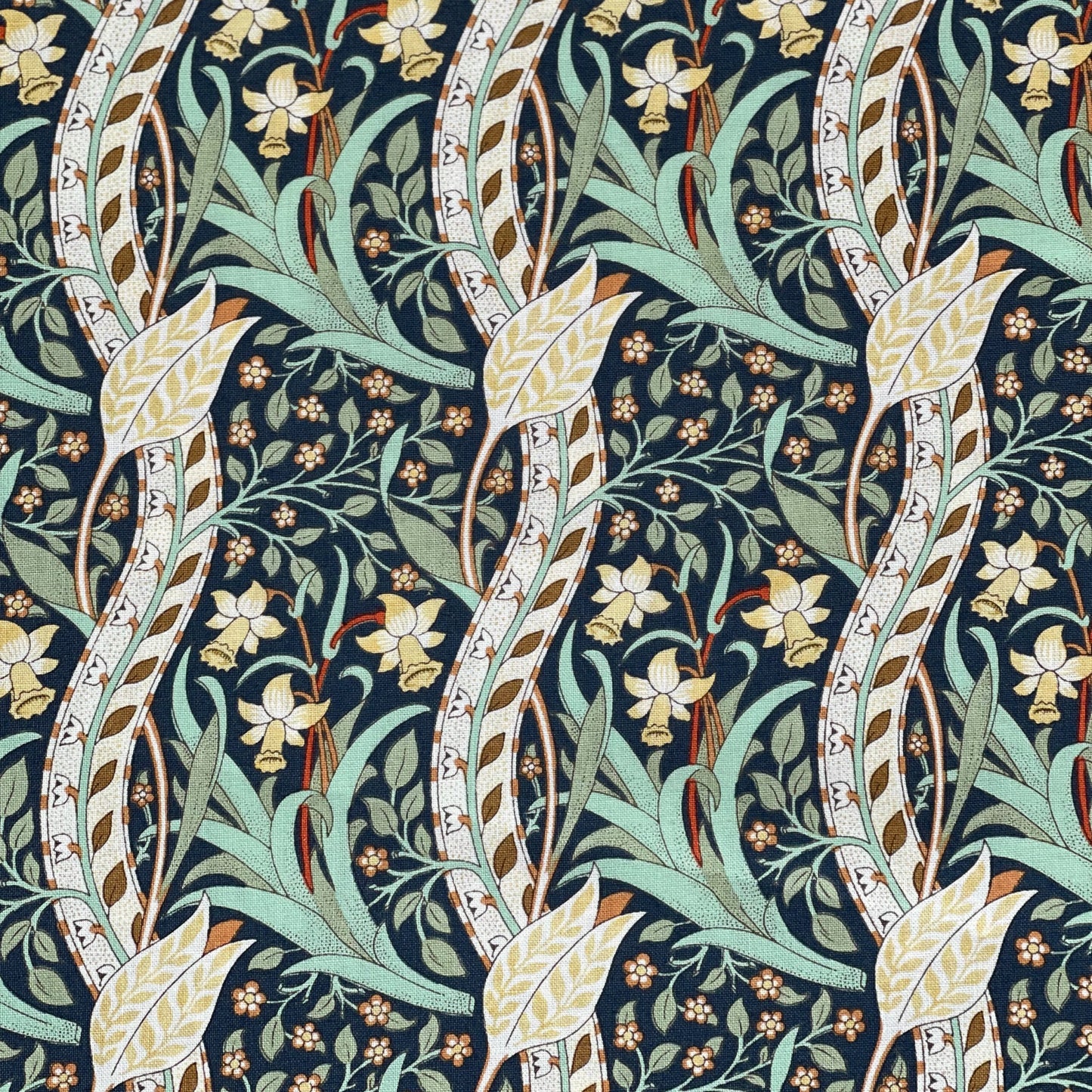 William Morris stof / Mini Daffodil / Marine