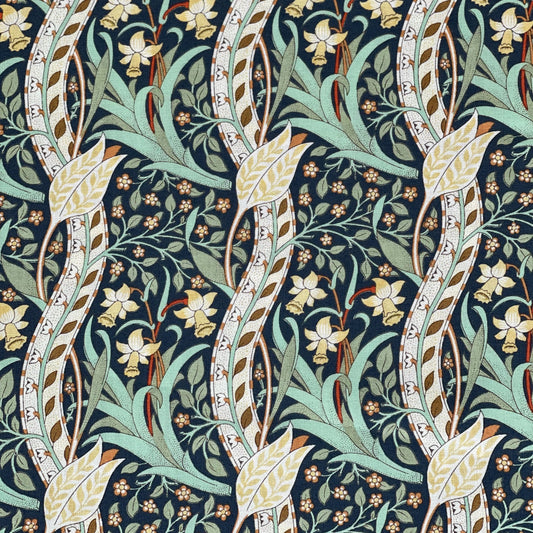 William Morris fabric / Mini Daffodil / Marine