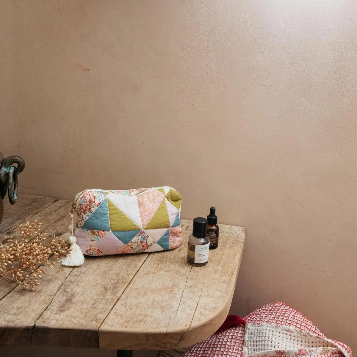 Teiki toilettaske Pastel patchwork (Stor)