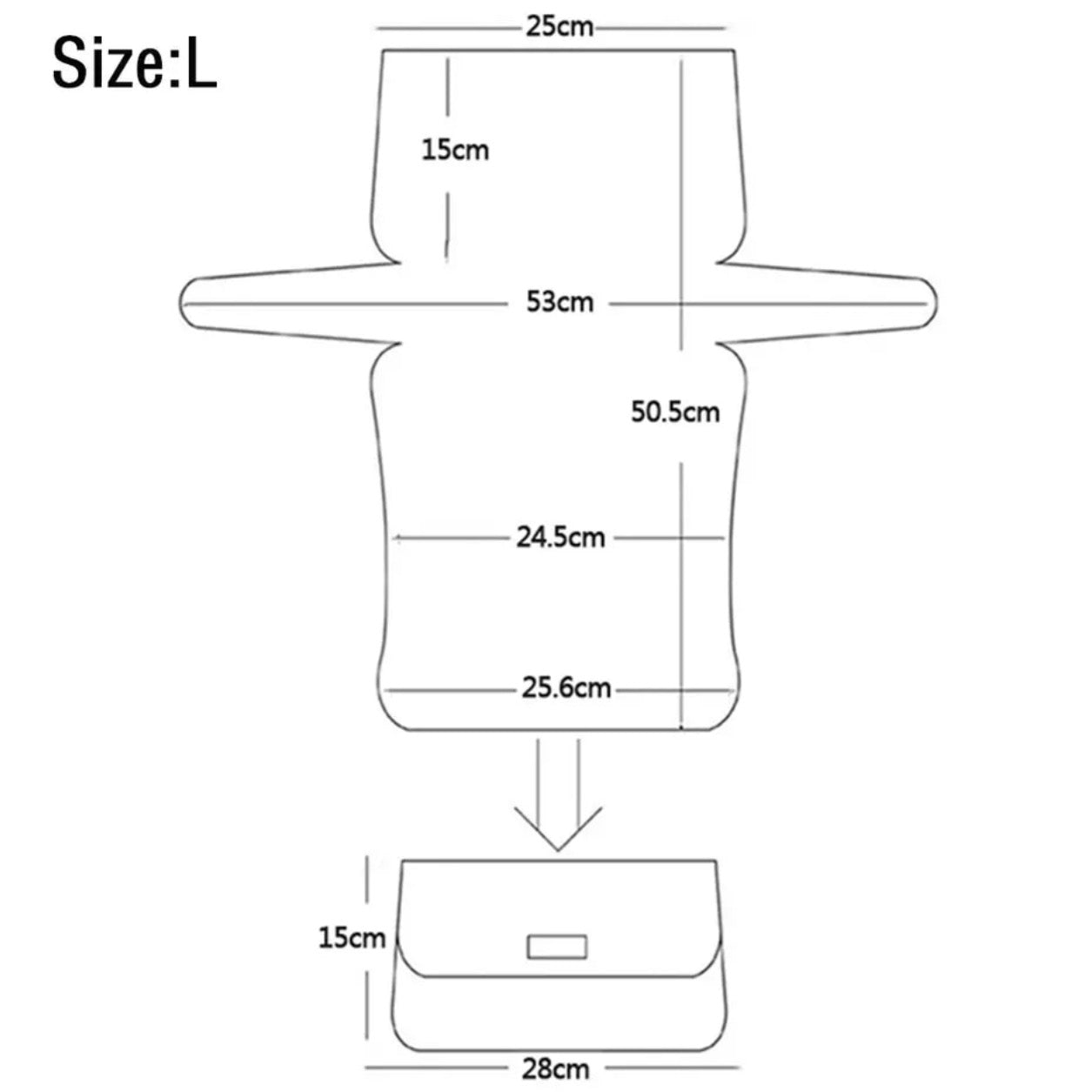 Plastik canvas taske - Stor