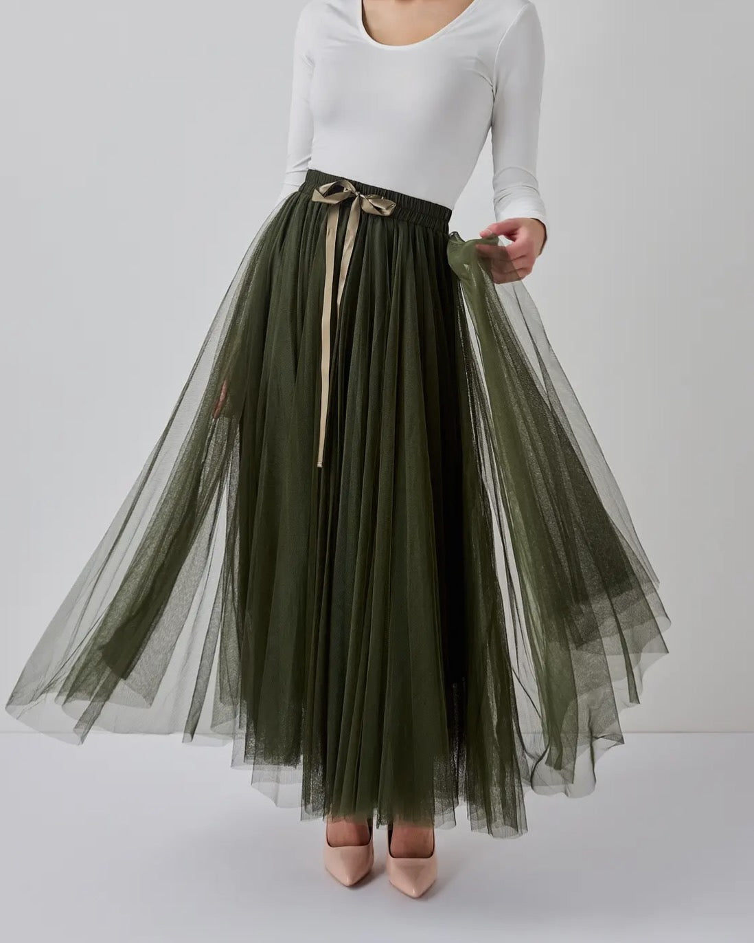 Choklate tylnederdel - Army grøn