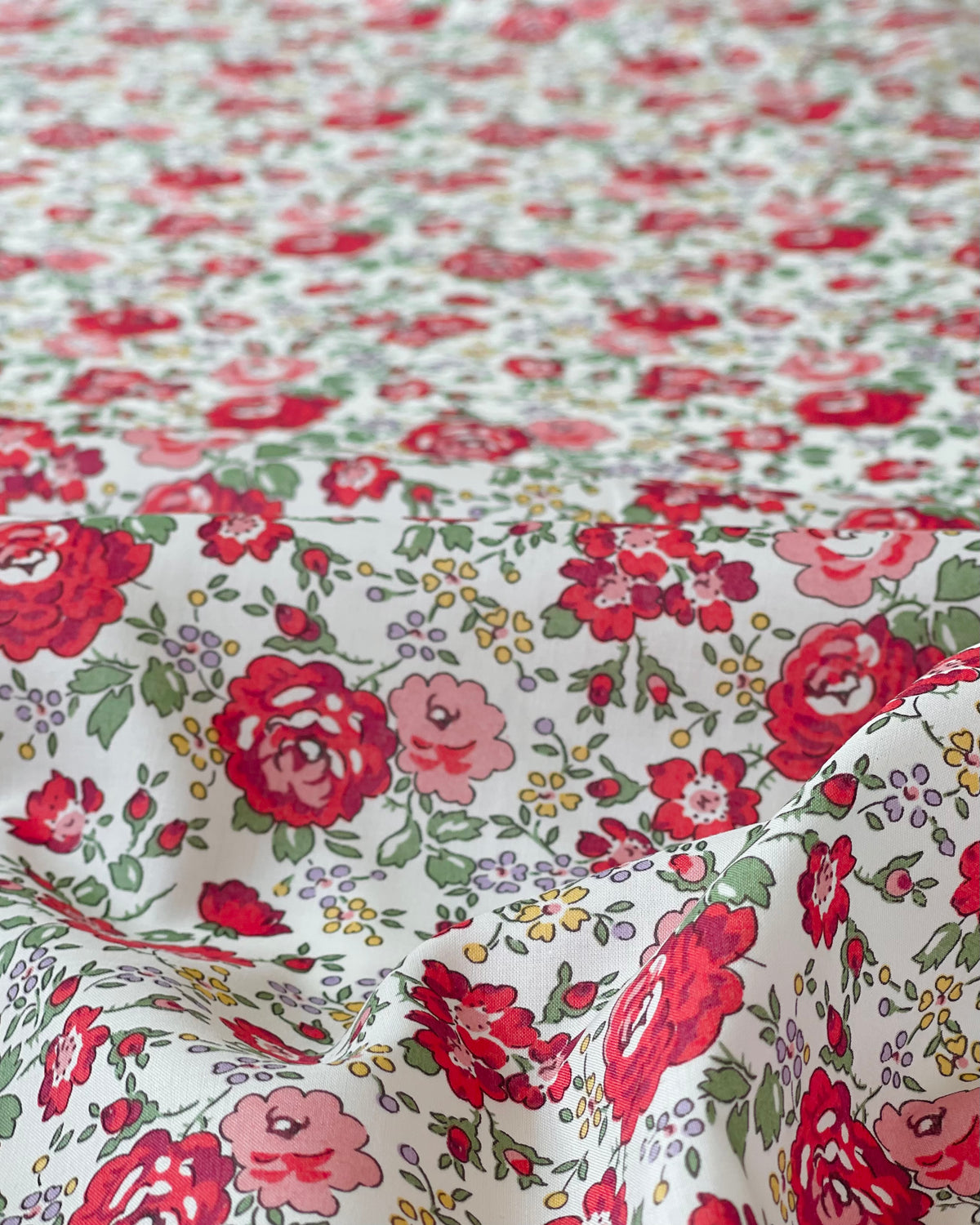 Liberty stof tana lawn - Felicite / Rød