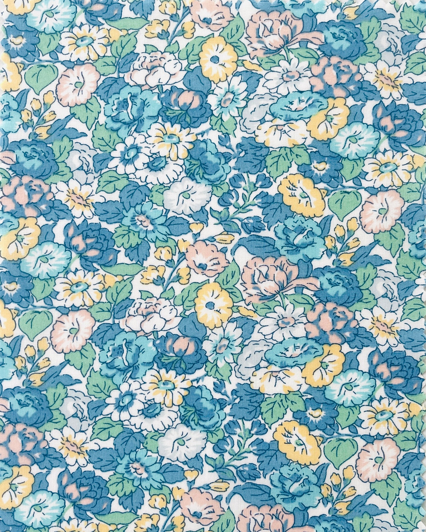 Liberty stof bomulds metervare  - Leontyne Dream blå (SENDES 29/1)