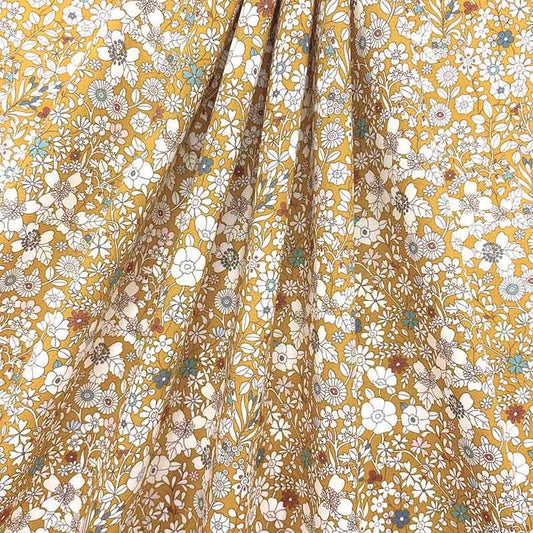 Baby dynebetræk i Liberty Fabric: Junes meadow gul