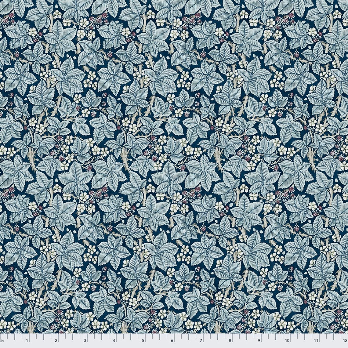 William Morris stof / Bramble Blå