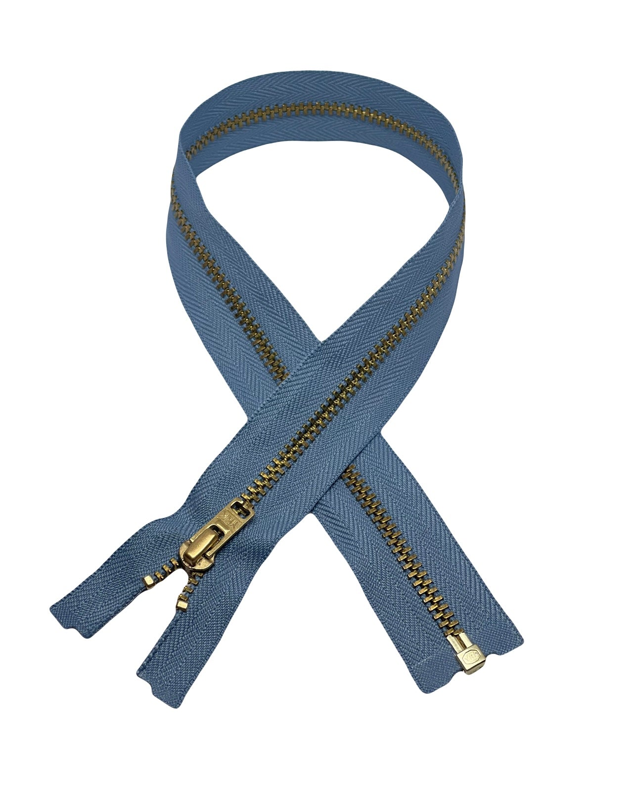 YKK zipper - L 40 cm / Metal - Dusty Blue 