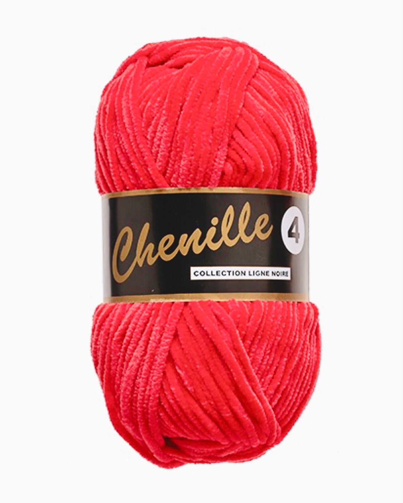 Chenille 4  Velourgarn - koral Rød