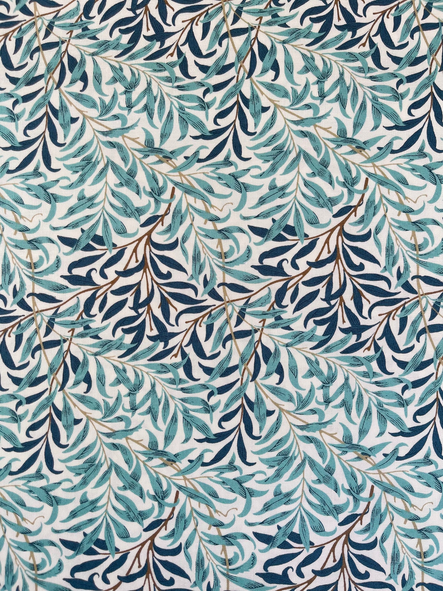 WM Fabric piece - Willow Boughs / Turquoise Blue