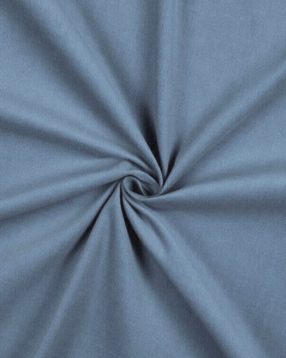 Grooved Baby velvet - Dusty blue