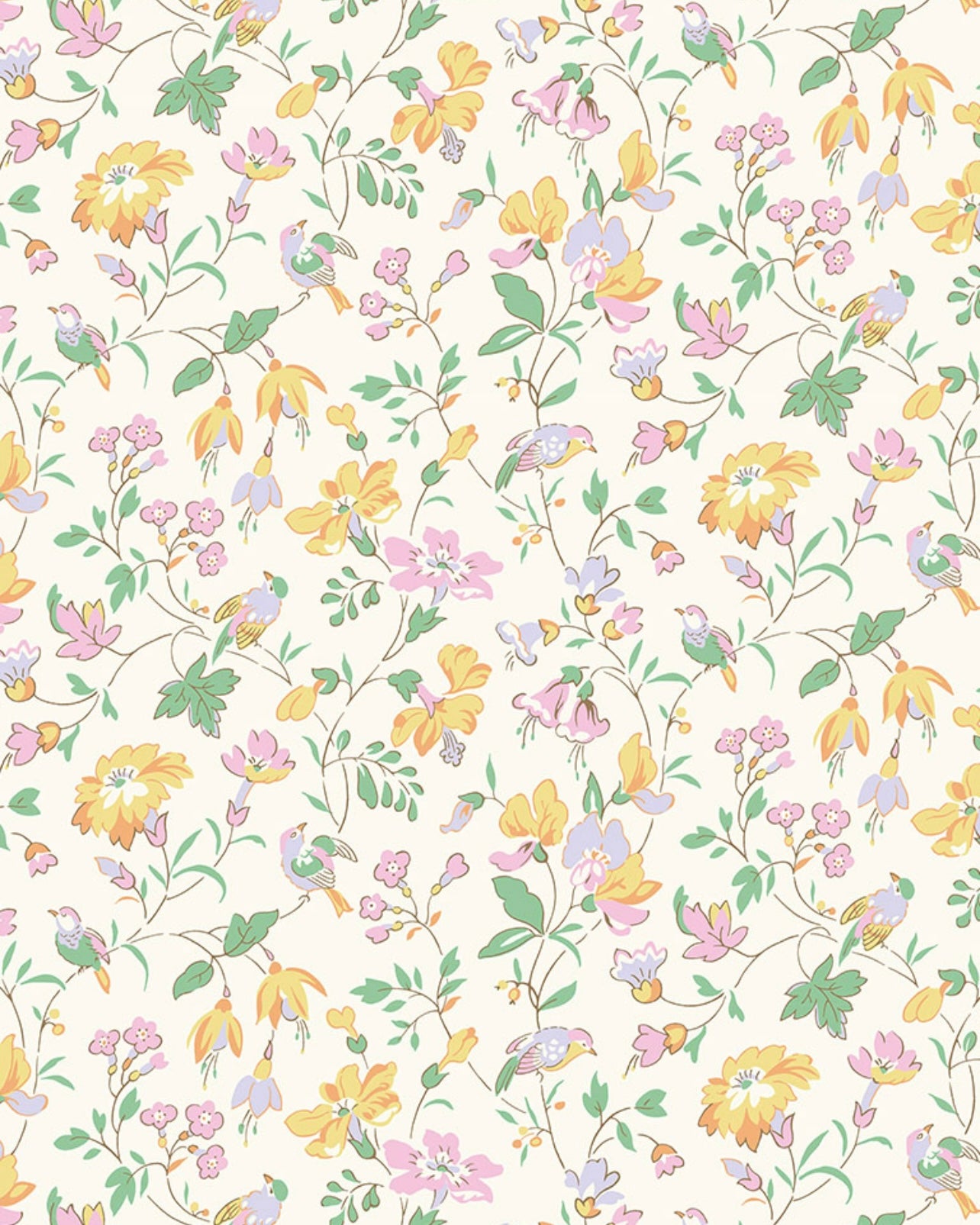 Liberty stof bomulds metervare  - Iveta’s garden (SENDES 29/1)