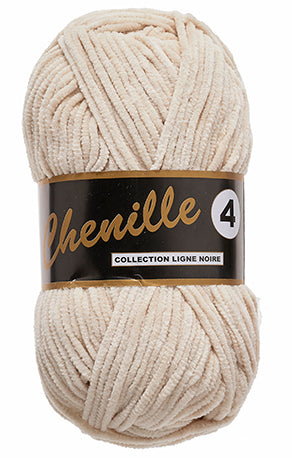 Chenille 4  Velourgarn - Creme