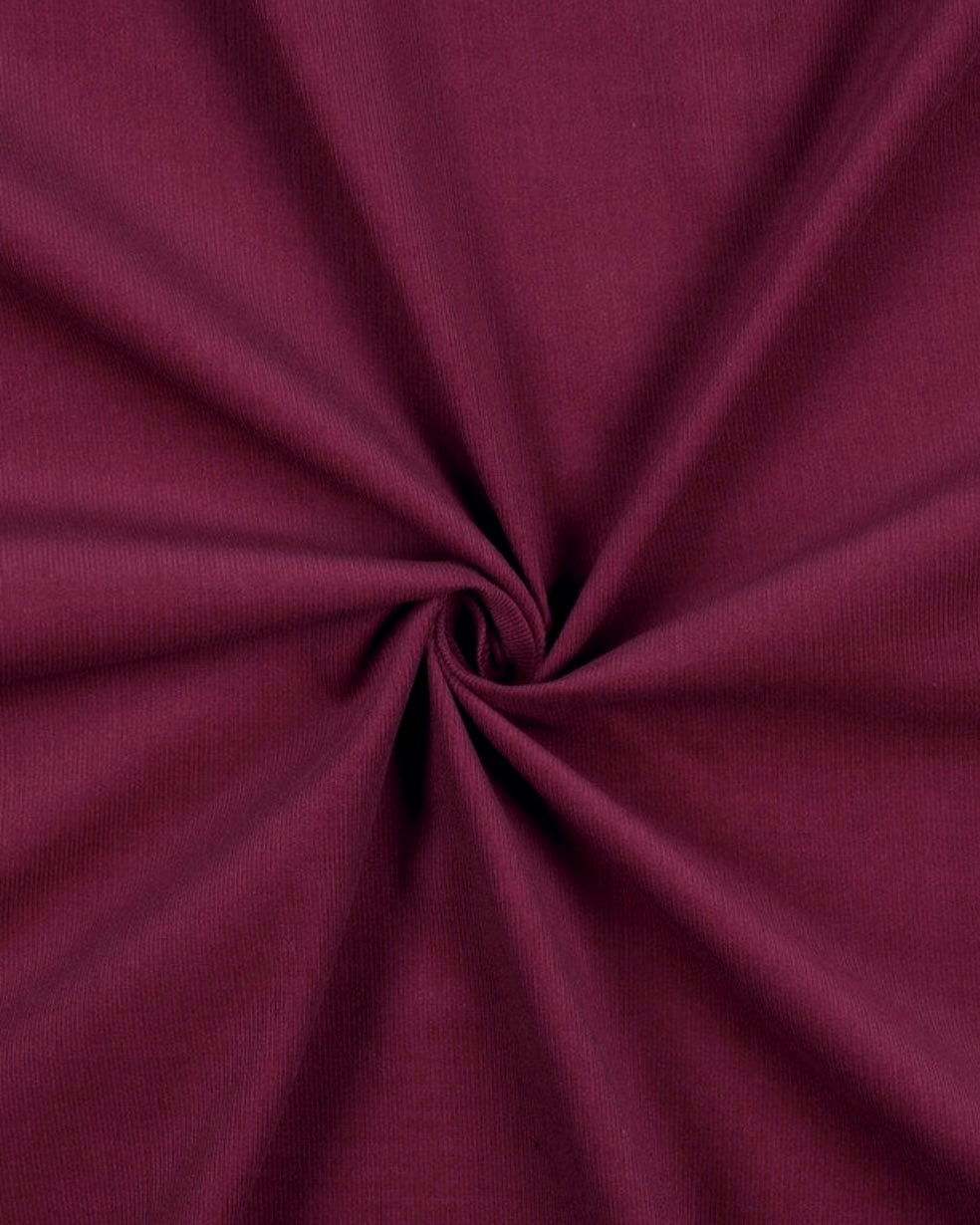 Grooved baby velvet - Wine red