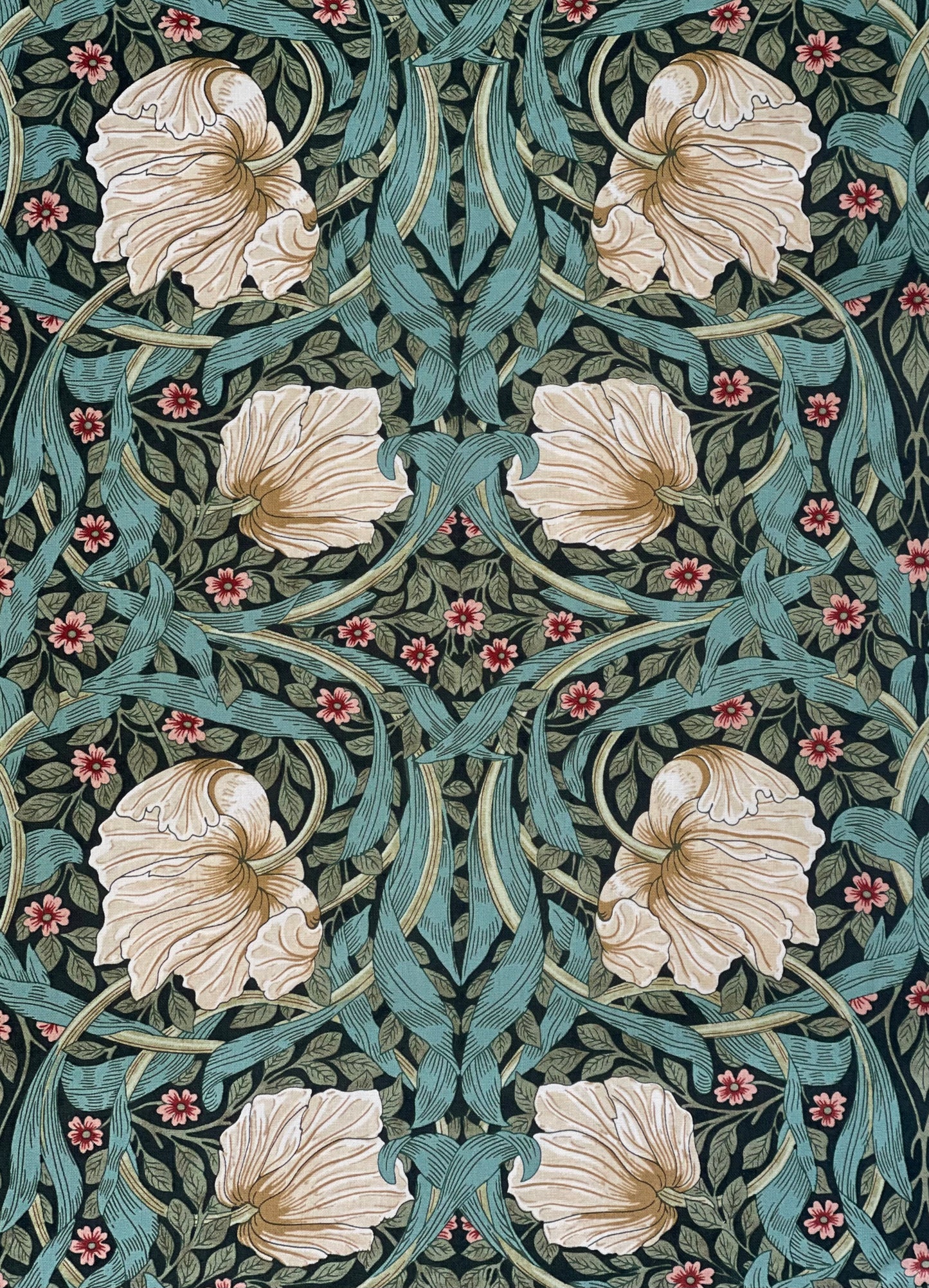 William Morris fabric / Small Pimpernel - Green