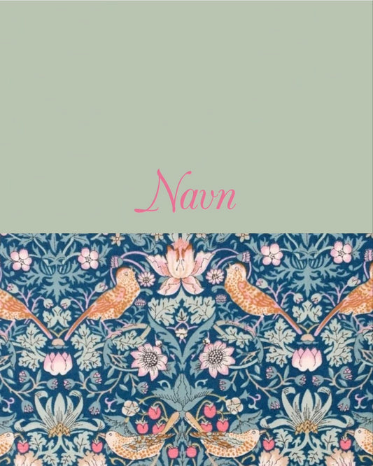 Julesokker med navn TILBUD - Strawberry thief Petrol