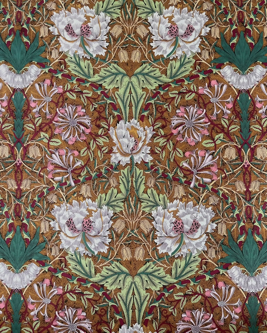 William Morris bomulds stof / Honeysuckle & Tulip