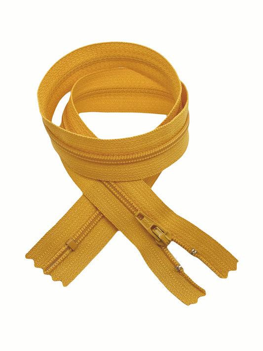 YKK zipper plastic - L 50 cm / Ocher yellow