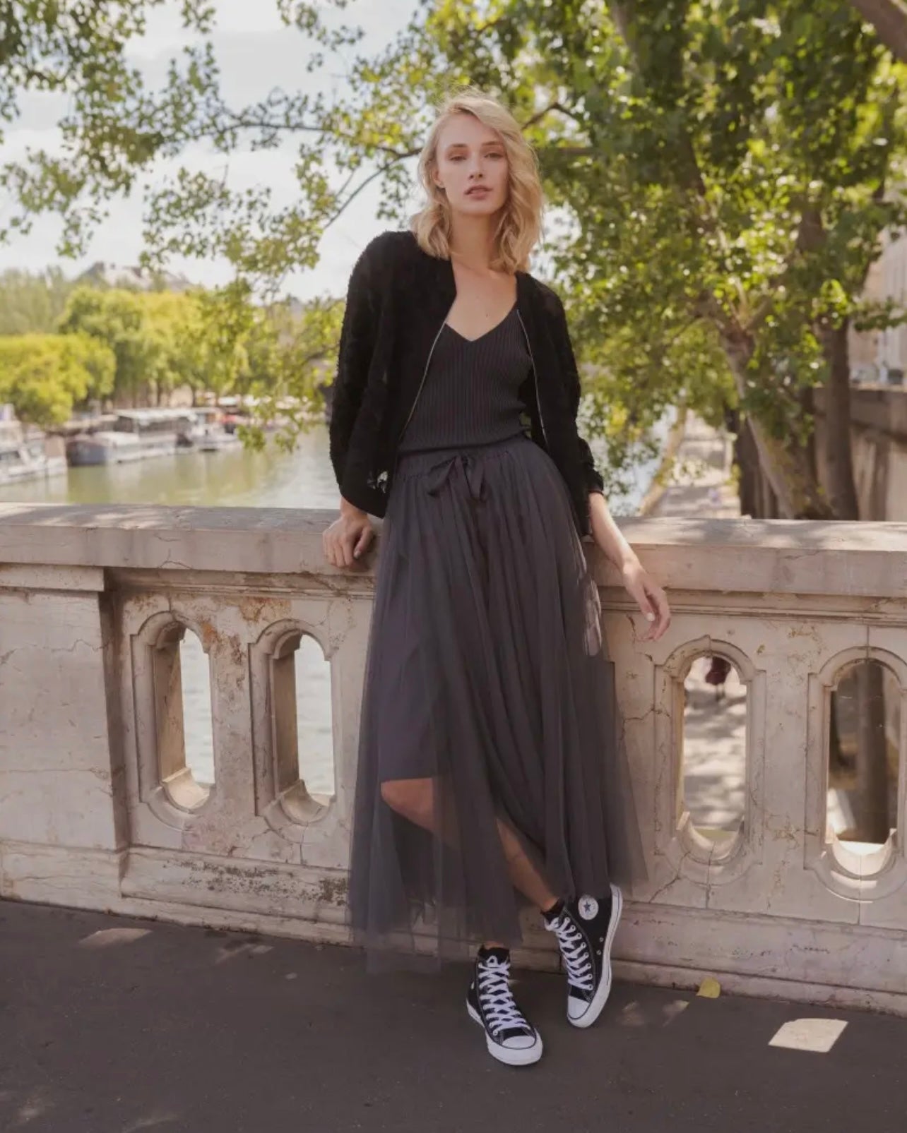 Choklate tylnederdel  - Grå