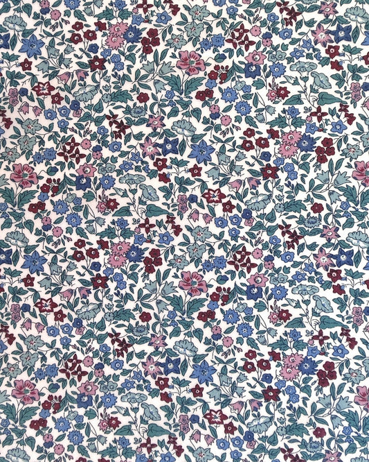 NYHED! Liberty stof tana lawn - Ava / Blå-rosa