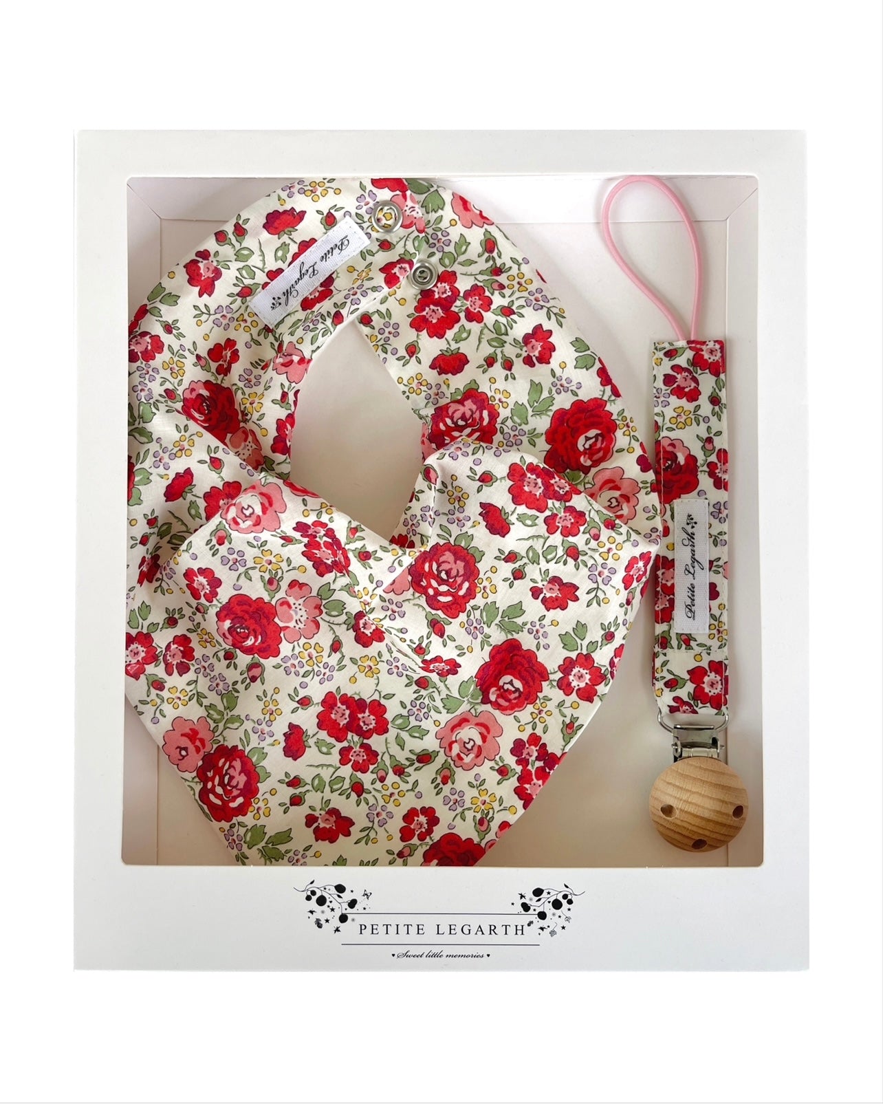 Gaveæske med savlesmæk + suttesnor / Felicity Rød