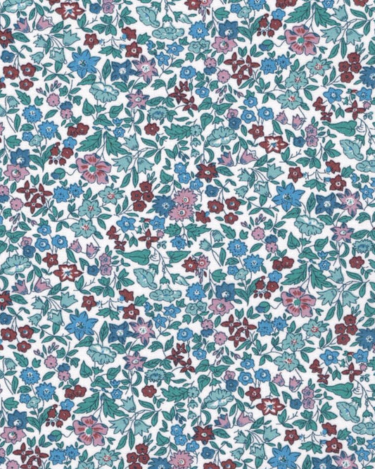 NYHED! Liberty stof tana lawn - Ava / Blå-rosa (PREORDER sendes i uge 43)