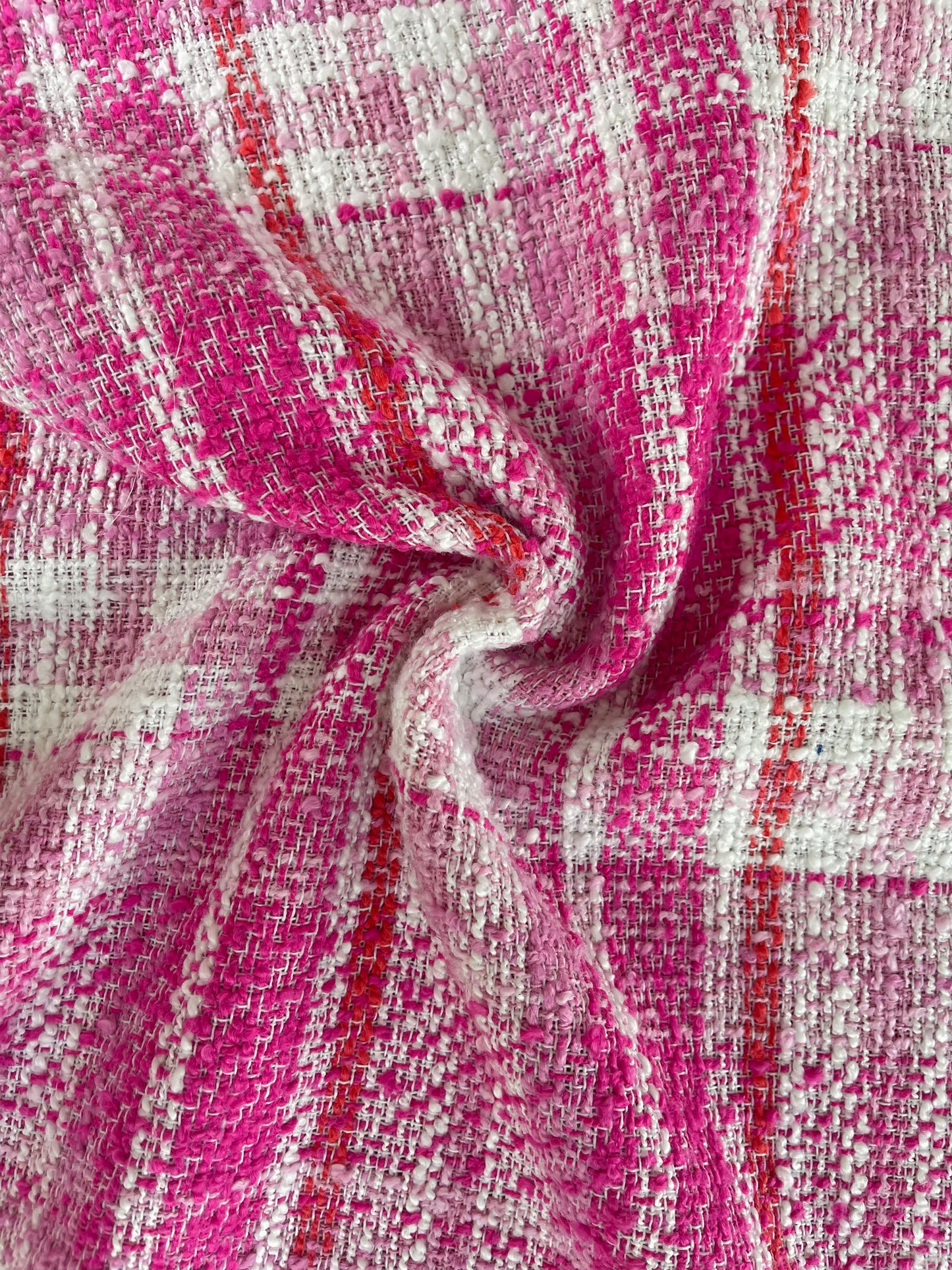 Bouclé stof / pink