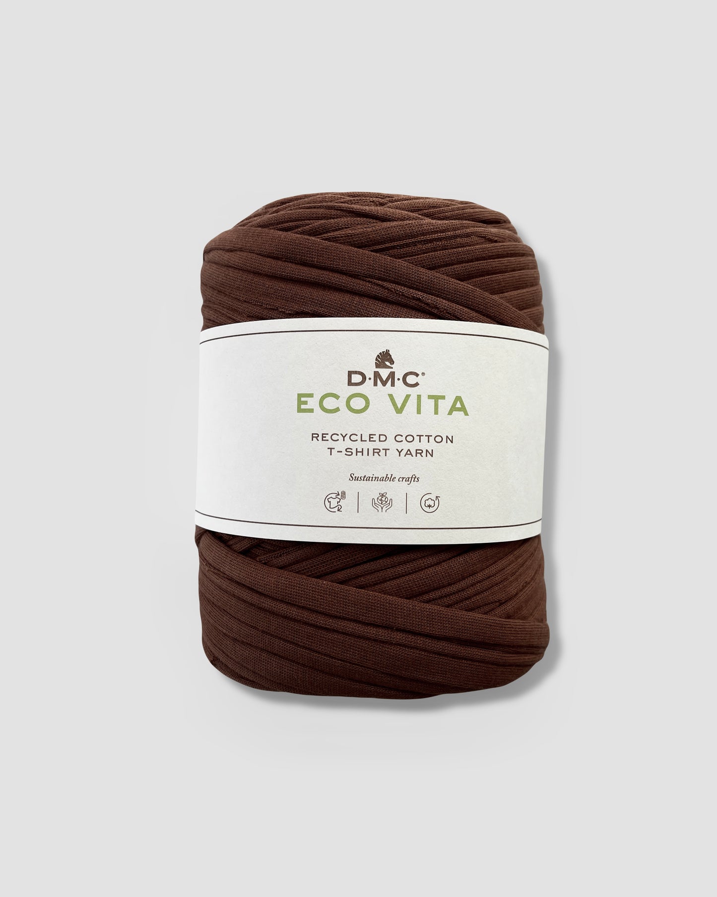 Eco vita T-shirt garn -  mørk Brun