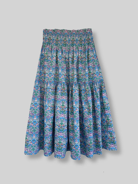 One size nederdel i Liberty med smock - Midi / Strawberry thief