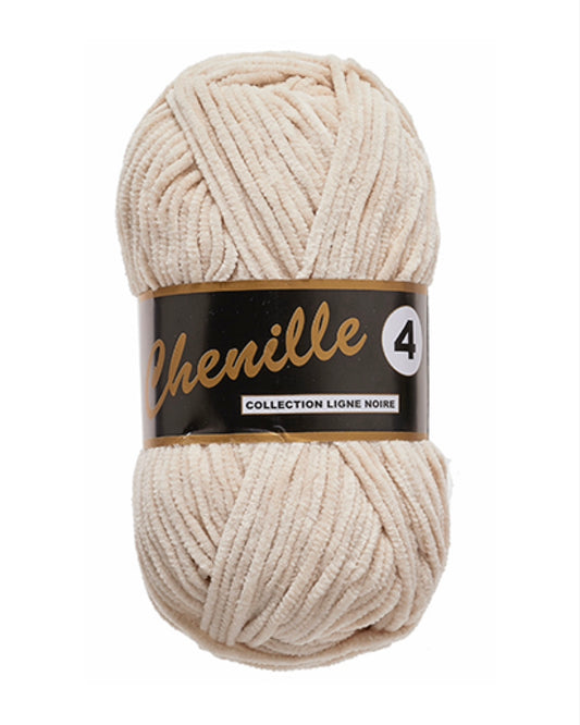 Chenille 4  Velourgarn - Creme