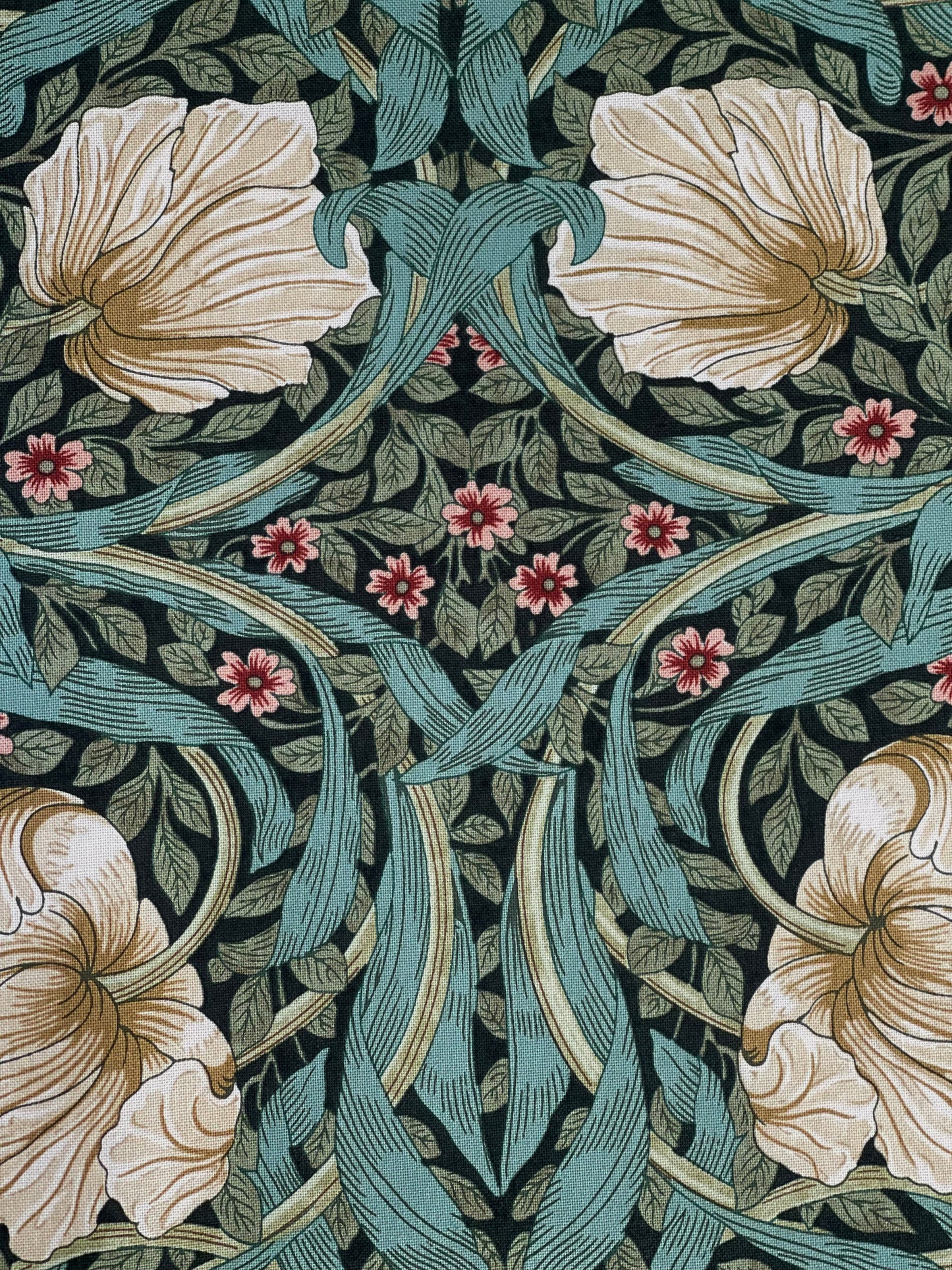 William Morris fabric / Small Pimpernel - Green