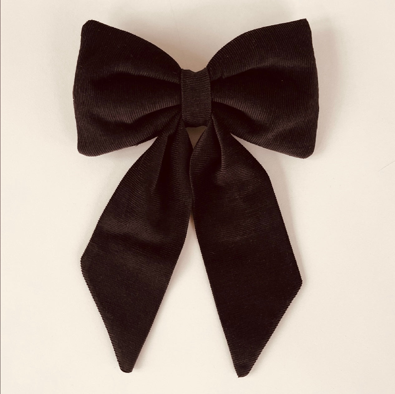 Padded bow - Baby velvet / Black