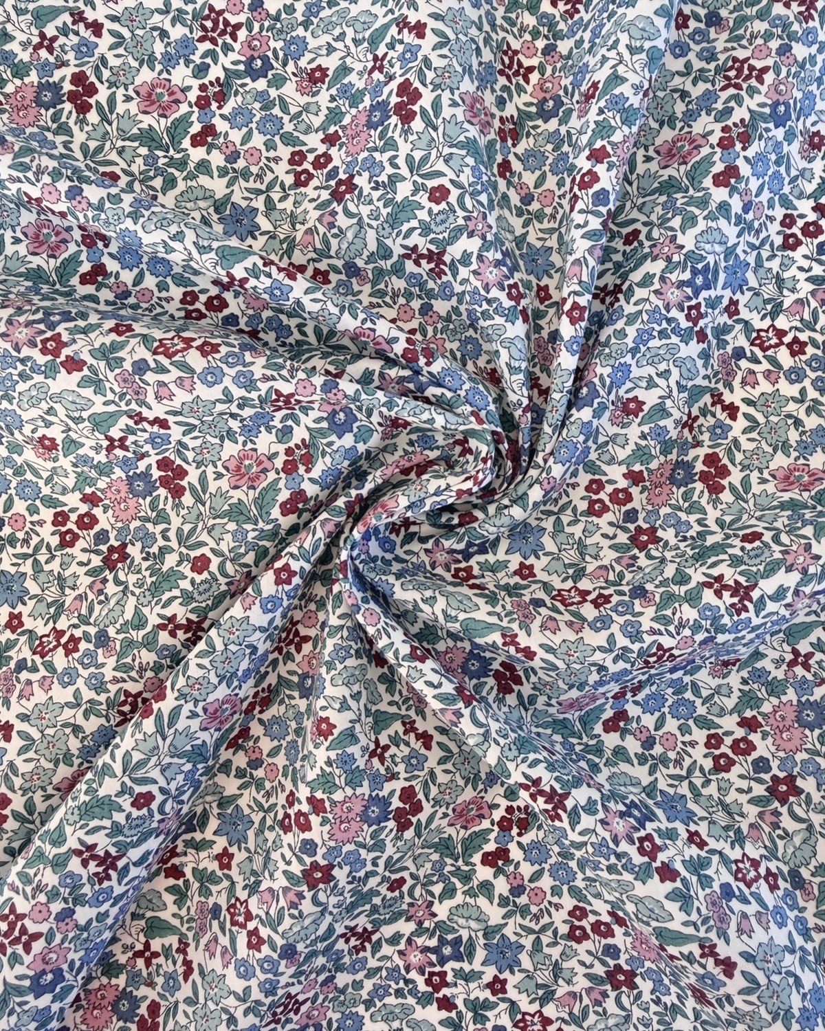 Baby dynebetræk i Liberty Fabric - Ava / Blå-Rosa