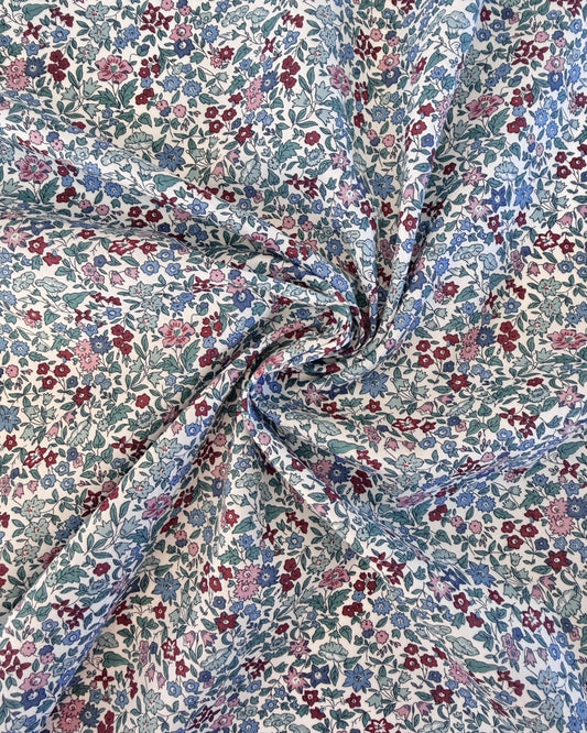 Baby dynebetræk i Liberty Fabric - Ava / Blå-Rosa