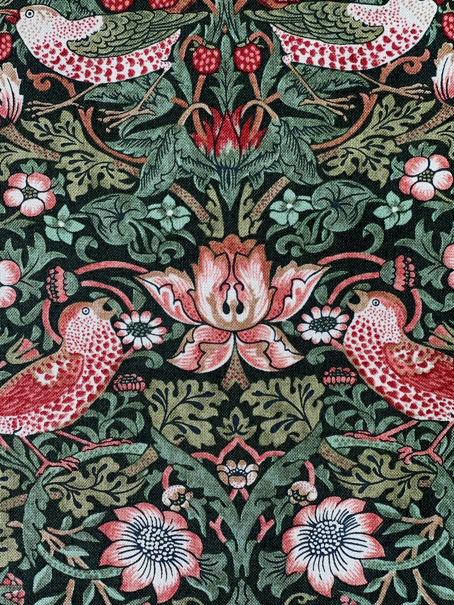 William Morris fabric / Strawberry thief - Green