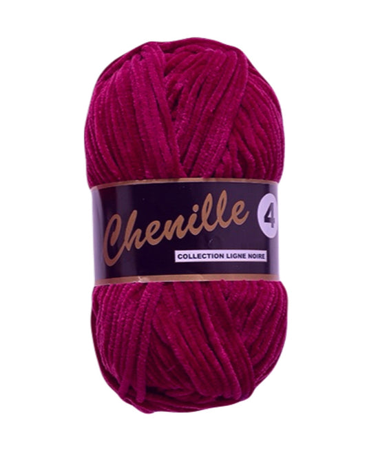 chenille velourgarn rød 