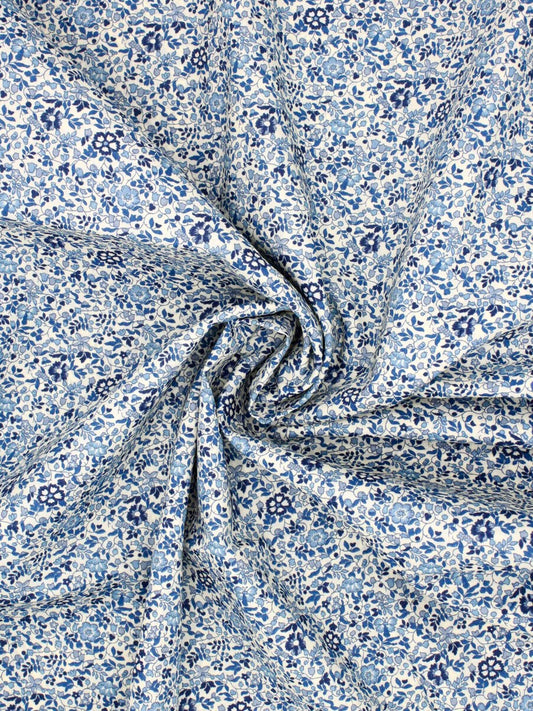 Baby dynebetræk i Liberty Fabric - Katie and Millie blå