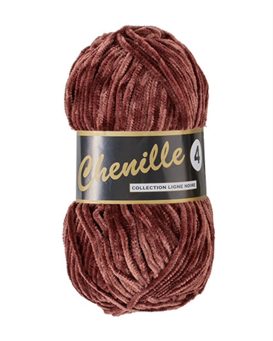 Chenille 4 brun velour garn 