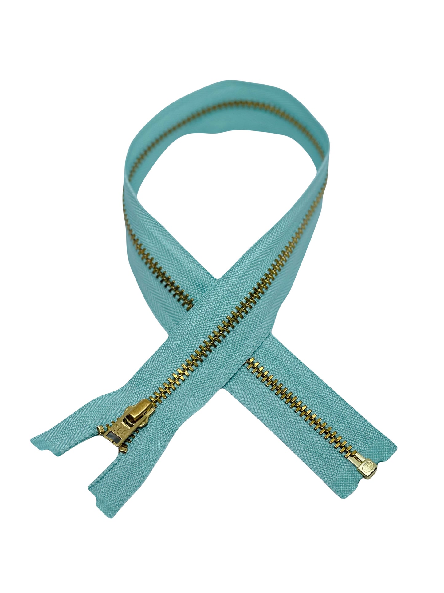 YKK zipper - L 40 cm / Metal - Turquoise 