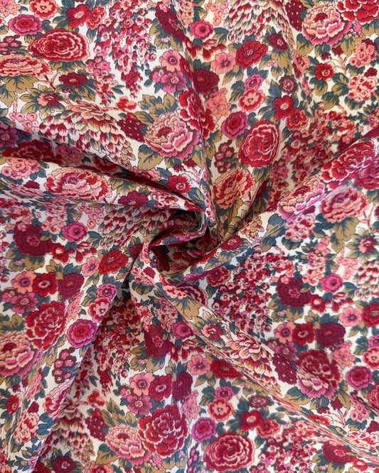 Baby dynebetræk i Liberty Fabric - Elysian day  / Magenta