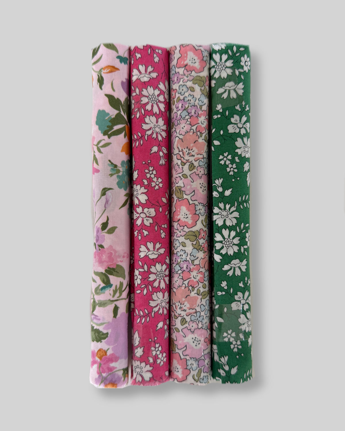 4 stk Liberty stofstykker “Ninth” jul pink-grøn