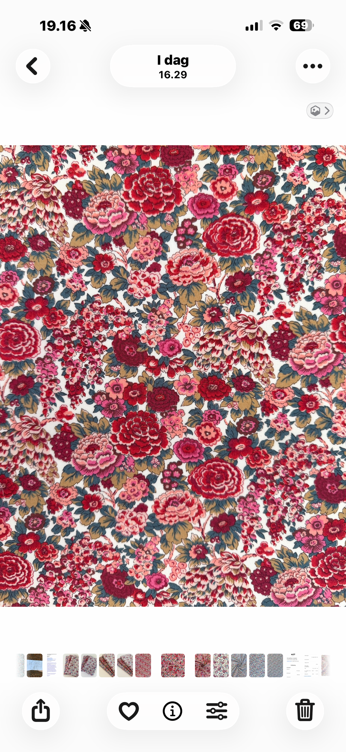 Liberty stofstykke - Elysian day / Magenta