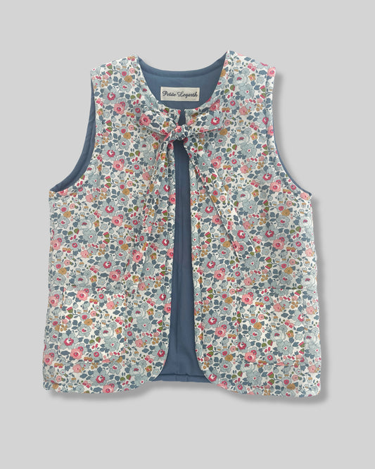 Vatteret vest m sløjfe - Betsy  MEDIUM