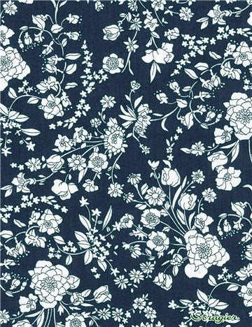 Liberty fabric - Summer Blooms / Marine