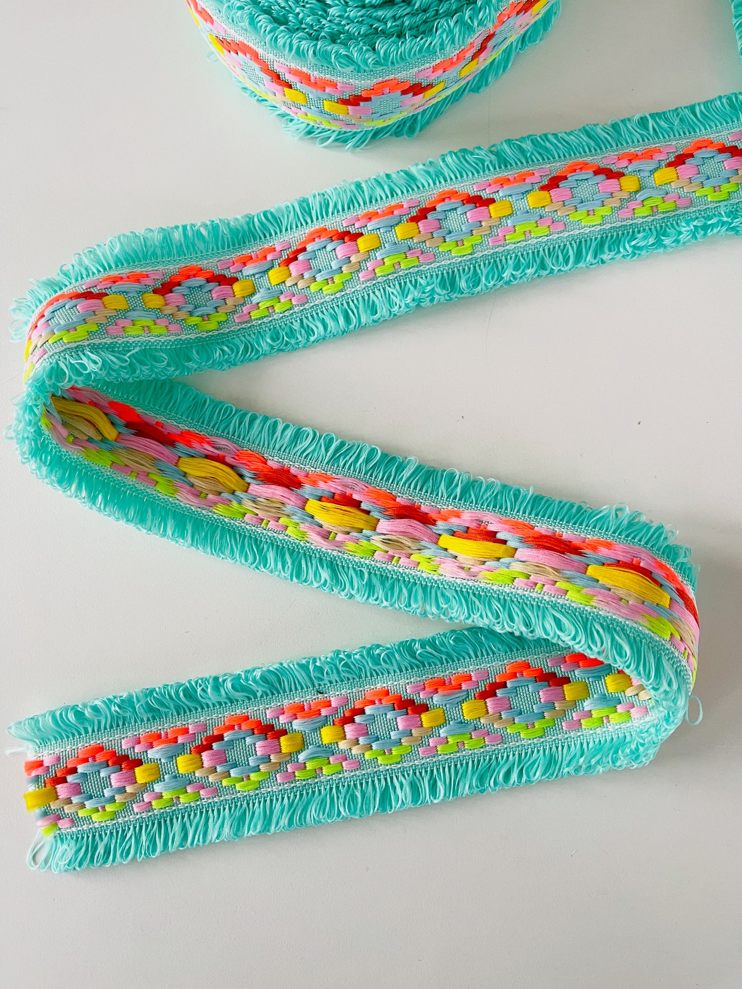 Ribbon with fringes - Blue