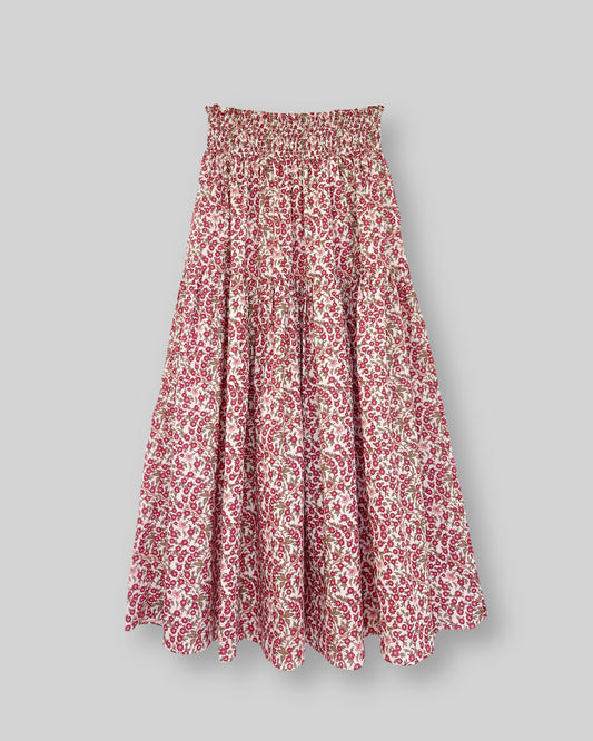 One size nederdel i Libertt med smock - Maxi / Empress rød