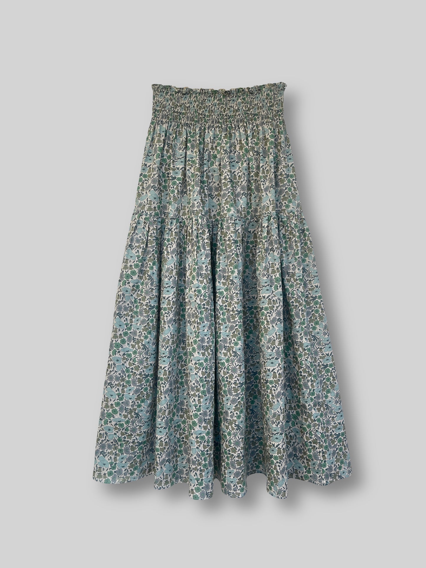 One size nederdel i Liberty med smock - Maxi / Poppy and Daisy + 3cm