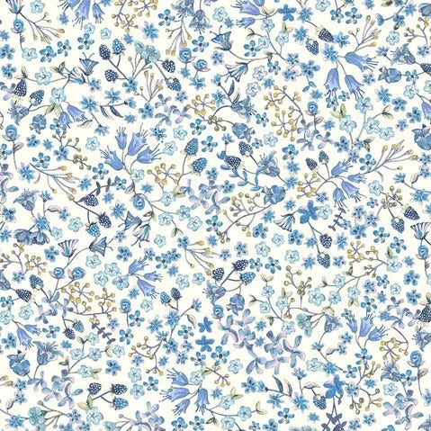 Liberty Fabric piece ECO - Donna Leigh / Blue