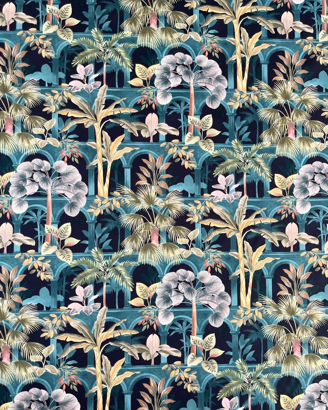 KOMMER SNART Liberty stof tana lawn - Tropical  / Marine blå