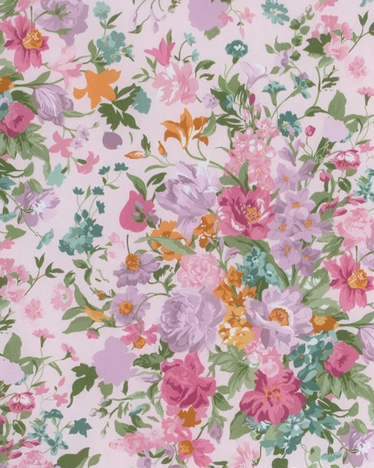 Liberty stof bomulds metervare  - Bridgerton Bouquet Rosa