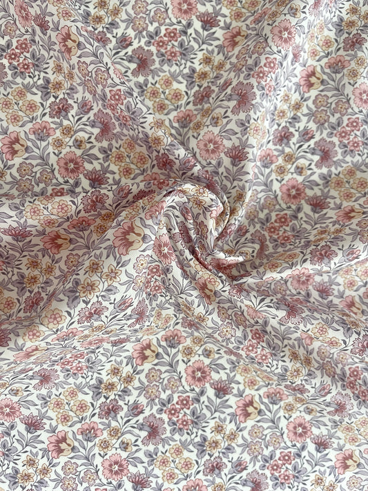 Baby dynebetræk i Liberty Fabric - Carnation garden Rosa