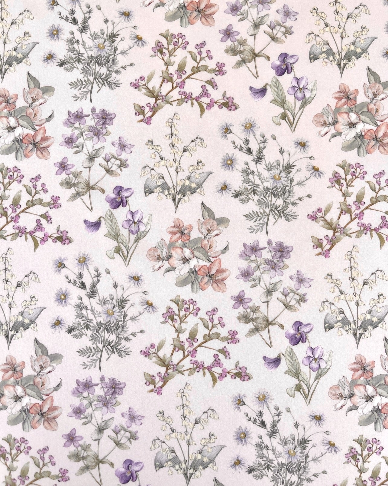 KOMMER SNART Liberty stof tana lawn - Floral  / Sart rosa